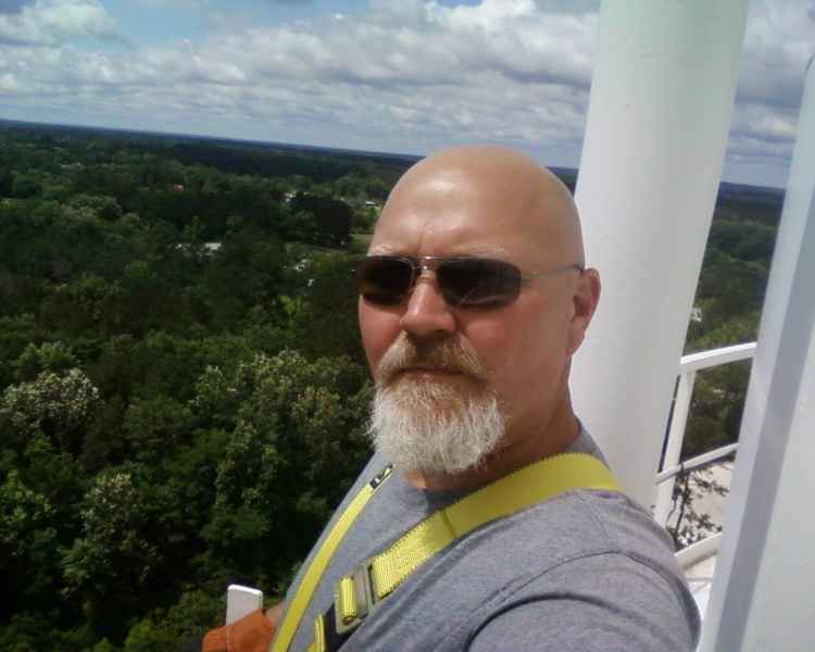 Worker on Angelina Water Tower